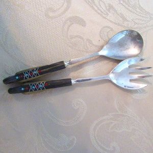 Vintage salad serving set